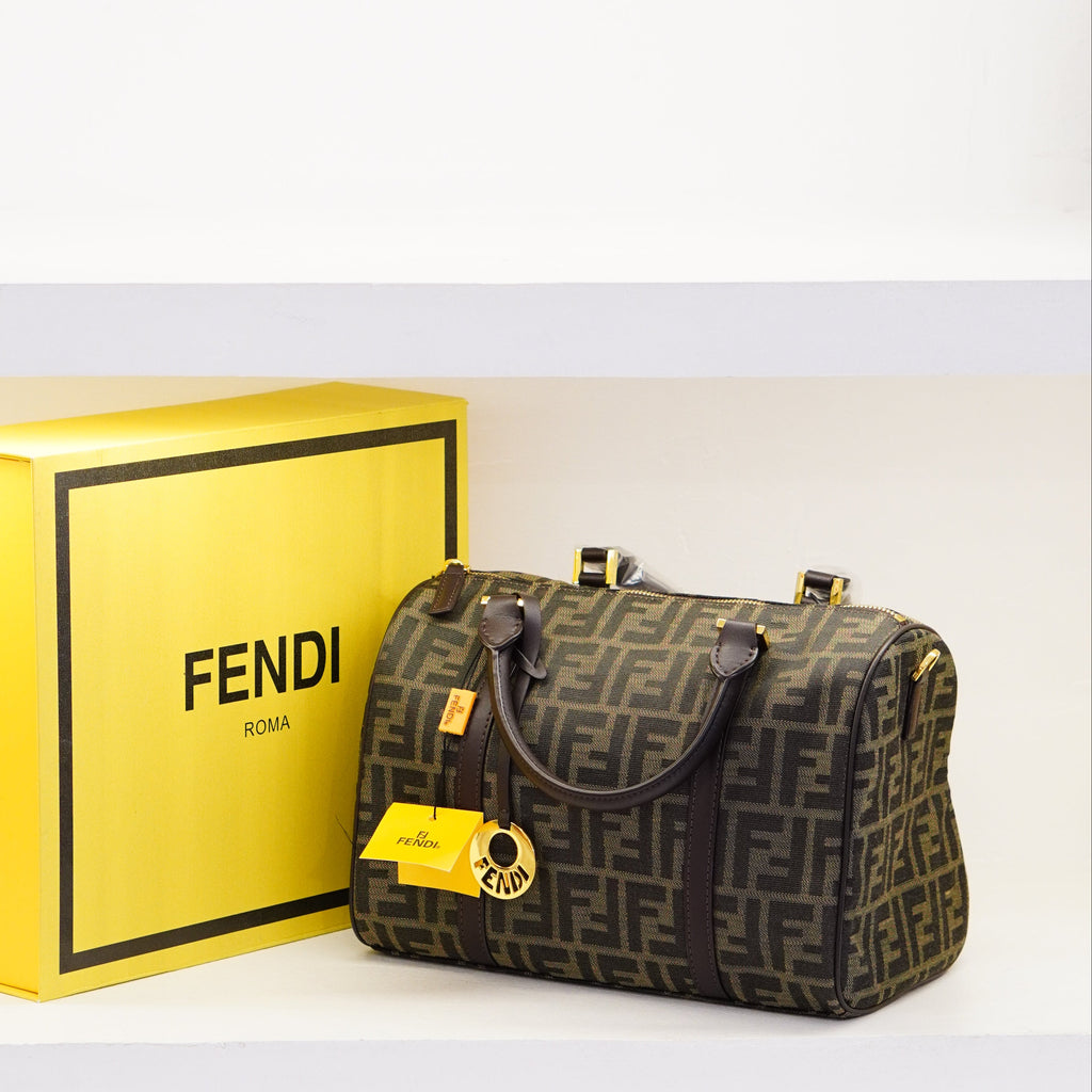 Fendi Zucca Boston Bag