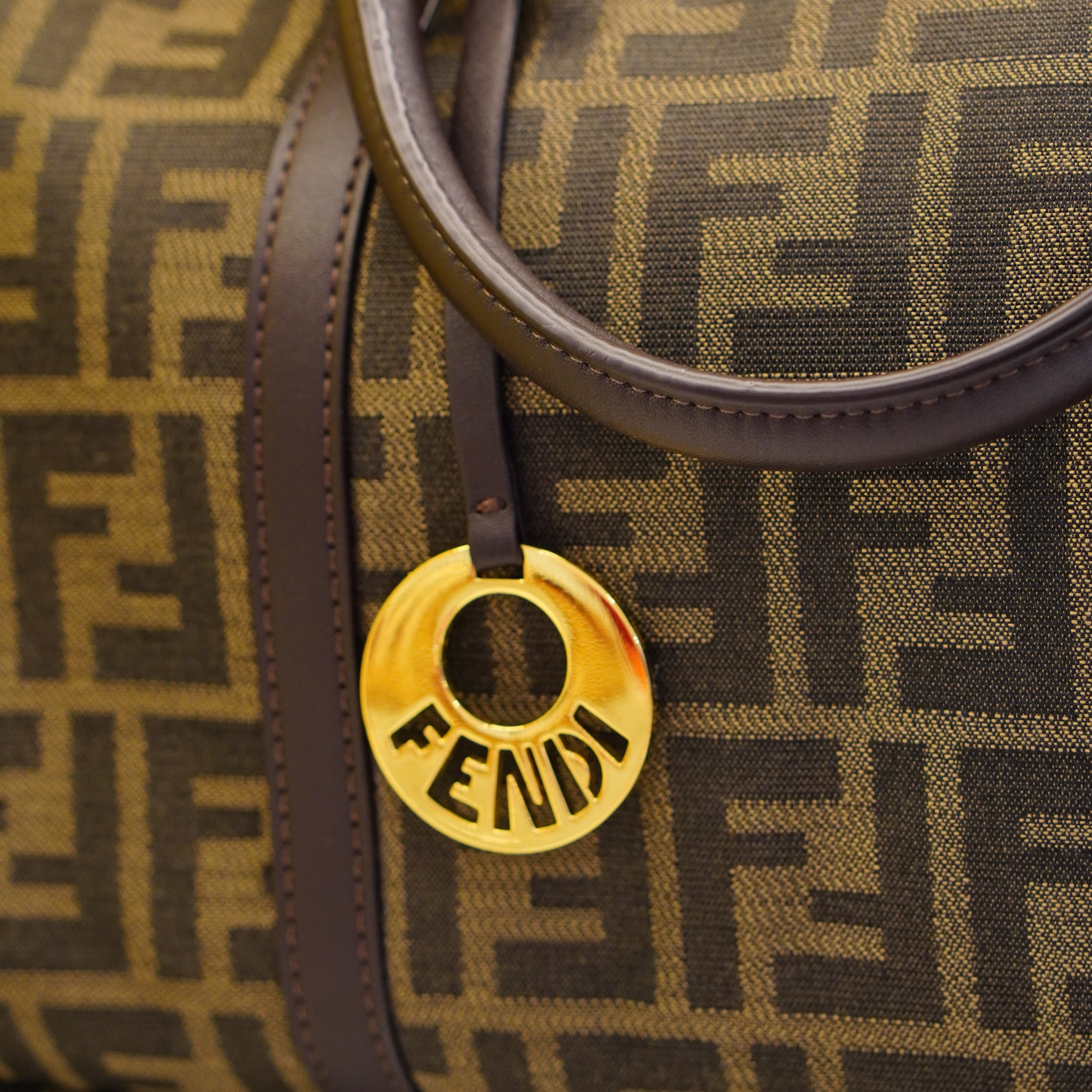 Fendi Zucca Boston Bag