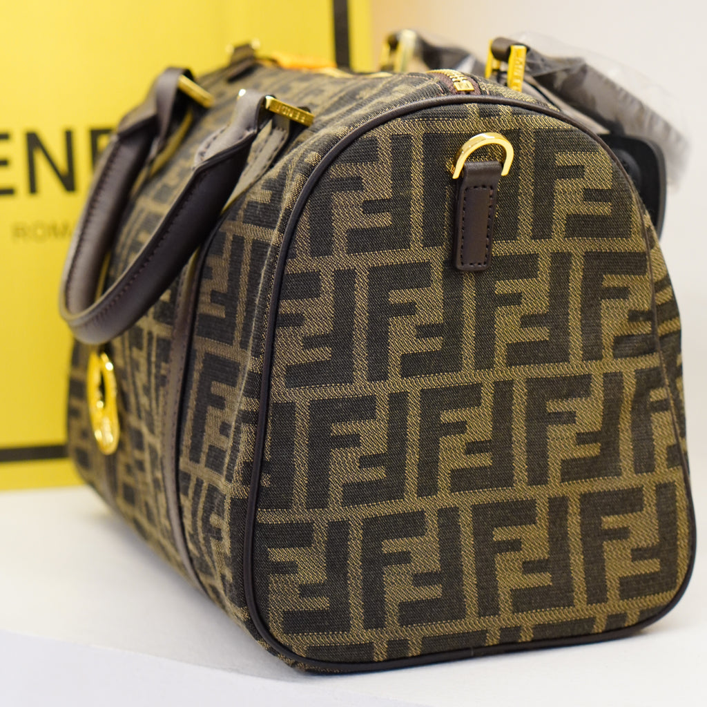 Fendi Zucca Boston Bag