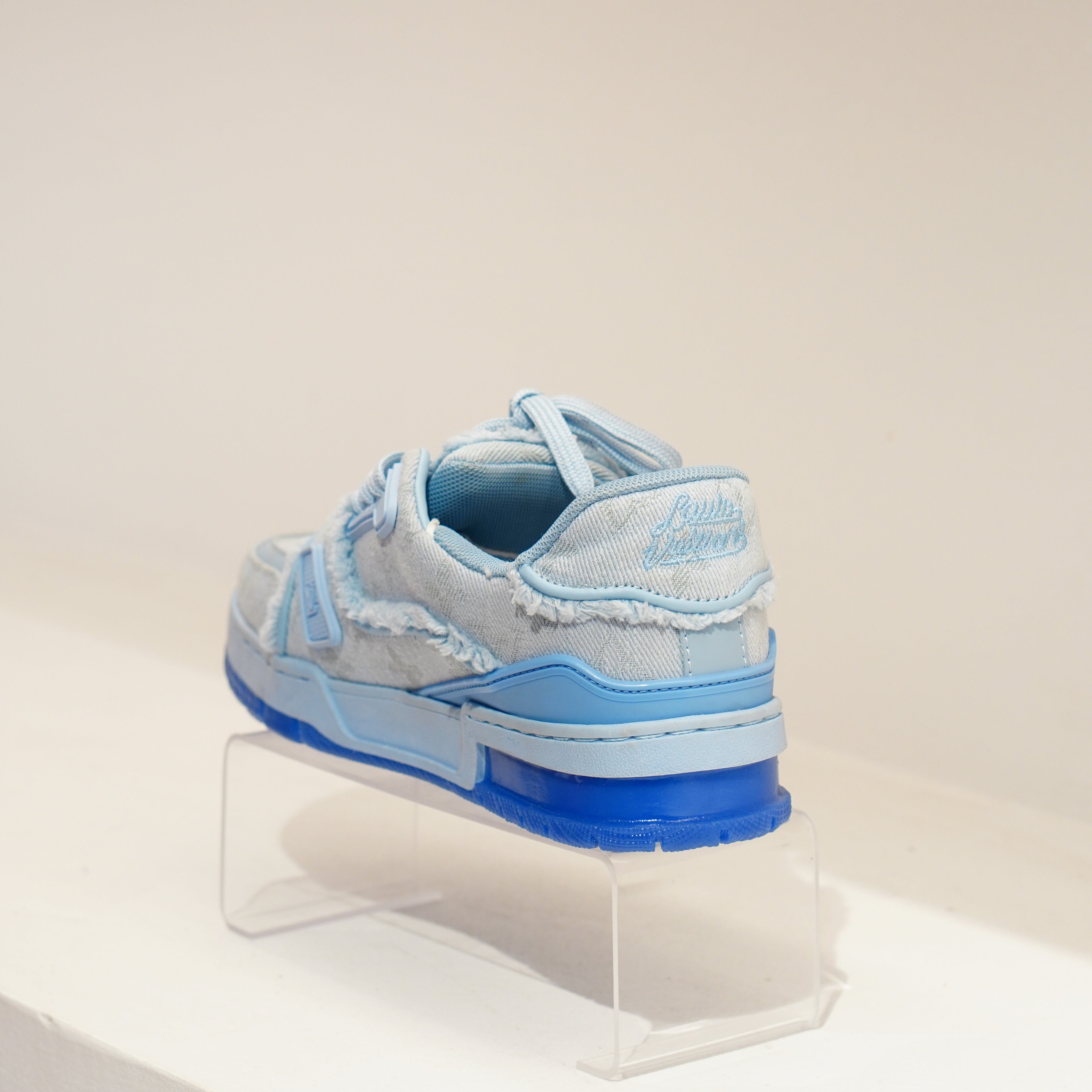 Louis Vuitton Trainer Sneaker Denim Blue
