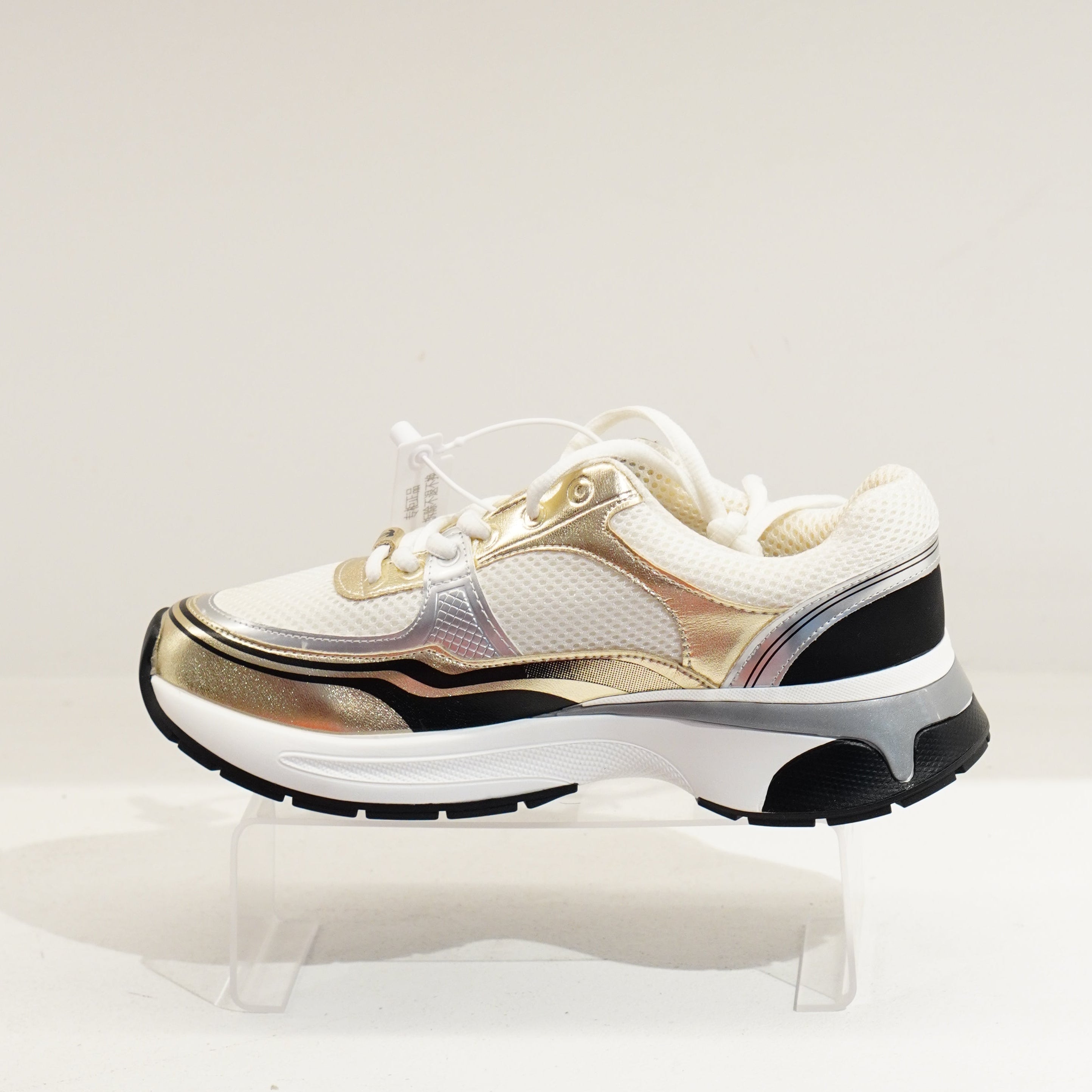 Chanel Gold Metallic Calfskin & Mixed Fibers