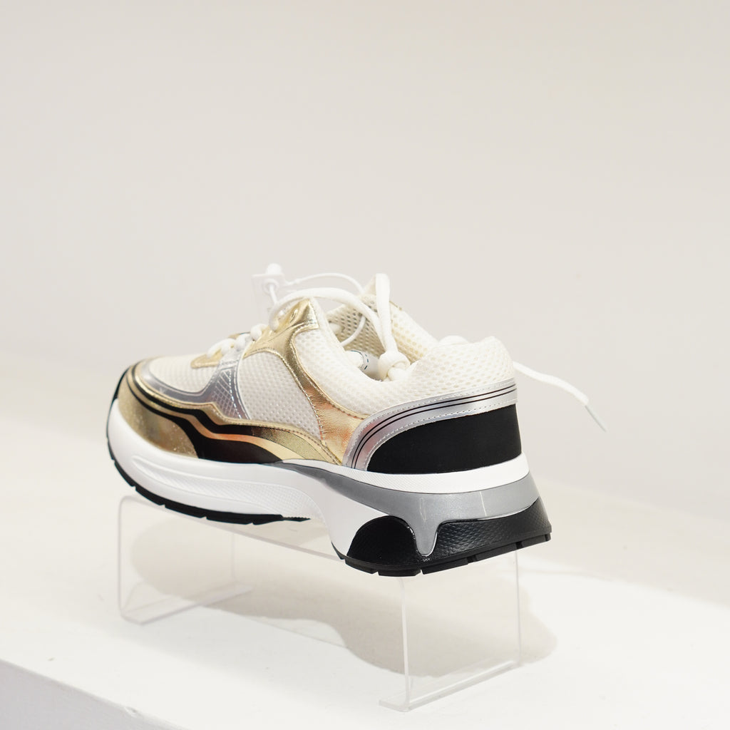 Chanel Gold Metallic Calfskin & Mixed Fibers
