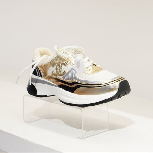Chanel Gold Metallic Calfskin & Mixed Fibers